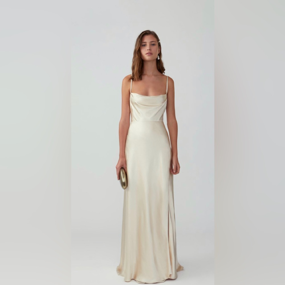 BRAND NEW WITH TAGS Fame and Partners Gown in Champagne